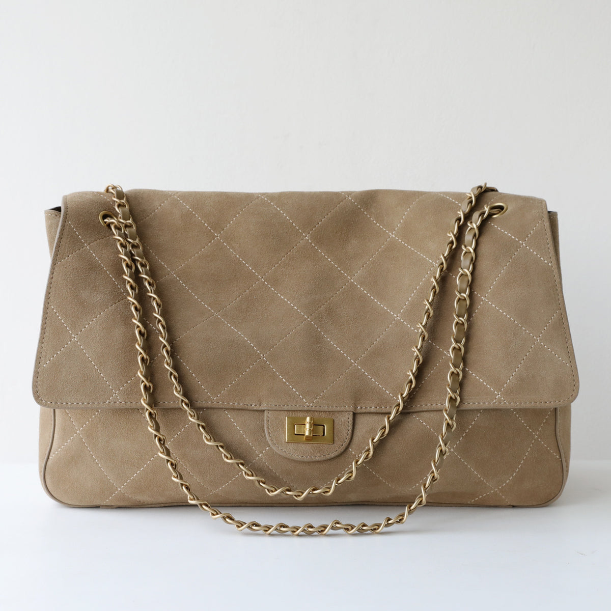 Classic Flap Bag Top Grain Leather / Suede Chain Bag