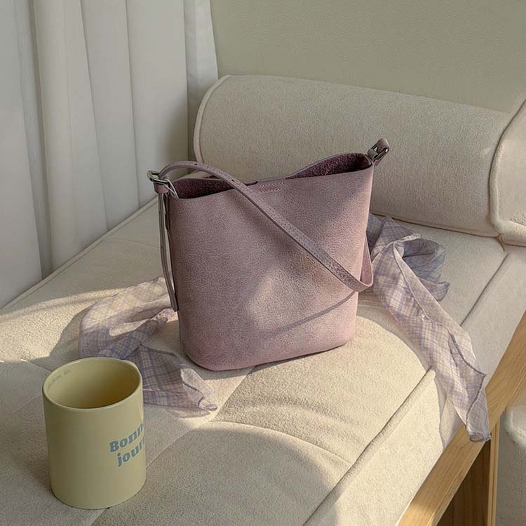 Genuine Leather Mini Bucket Bag | Soft Leather Crossbody & Shoulder Bag for Women