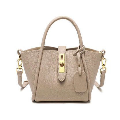 Leather Handbag with Detachable and Adjustable Strap