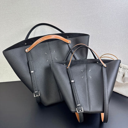 Top Grain Leather Bucket Bag Tote Bag Woman