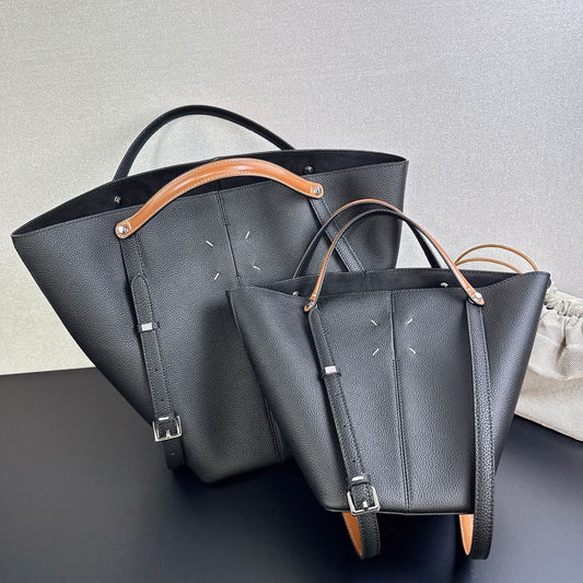 Top Grain Leather Bucket Bag Tote Bag Woman