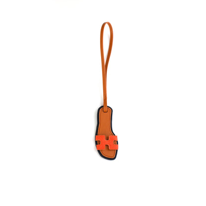 Inspired Sandal Slipper Bag Charm Vengan Leather Pendant