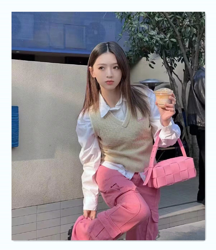 Leather Woven Bag Women Hobo Bag