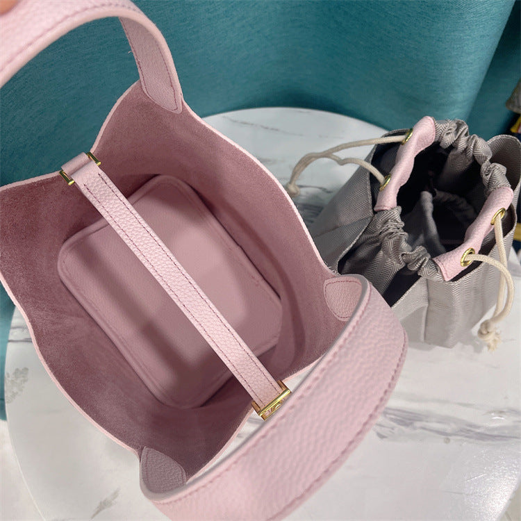 Top Grain Leather Inspired Mini Pictin Tote Bag New Color