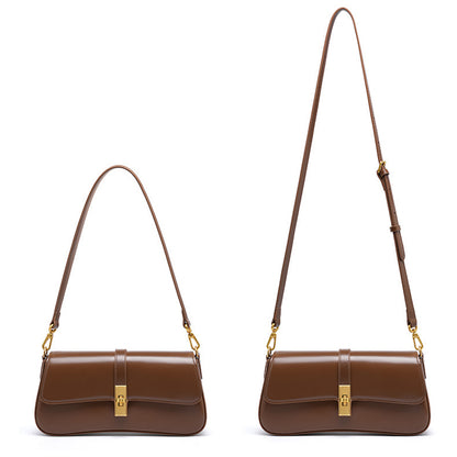 Structured Minimalist Baguette Bag | Come With 2 Straps