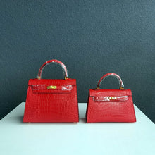 Load image into Gallery viewer, Crocodile Pattern Inspired Kelly Bag New Colors Handbags for Woman
