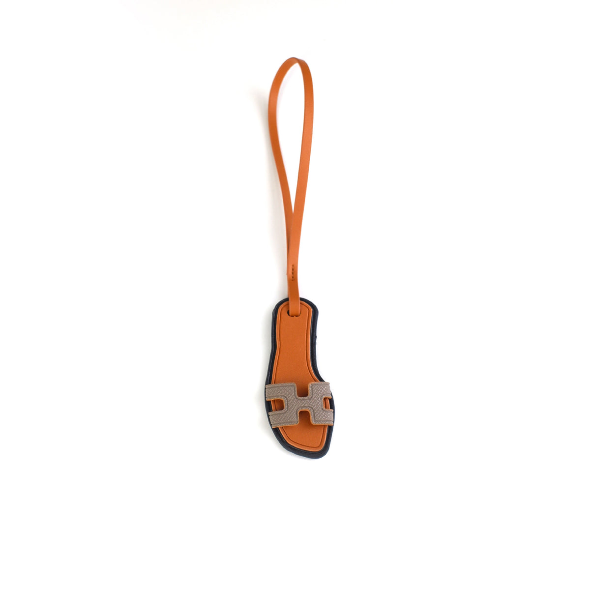 Inspired Sandal Slipper Bag Charm Vengan Leather Pendant