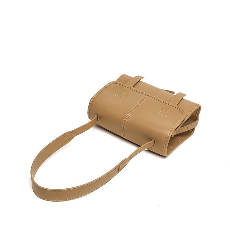 Retro Top-Grain Cowhide Mini Crossbody Bag - Vintage Genuine Leather Small Square Satchel for Women