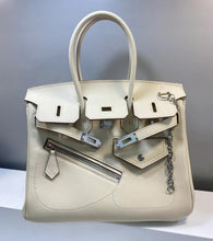 Load image into Gallery viewer, Limited Edition Rock Birkin 25 Silver Hardware Evercolor Unisex Bag
