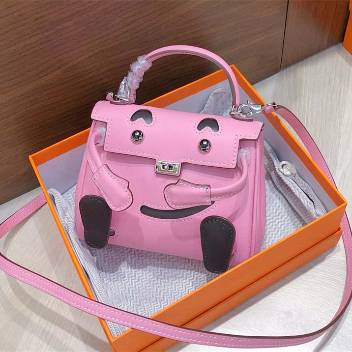 Genuine Leather Smile Inspired Kelli Doll Bag Mini Handbag