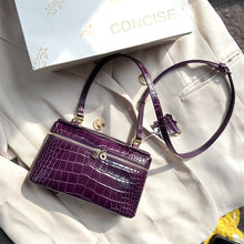 Load image into Gallery viewer, Crocodile Embossed Leather Inspired Extra Pocket Pouch LP19

