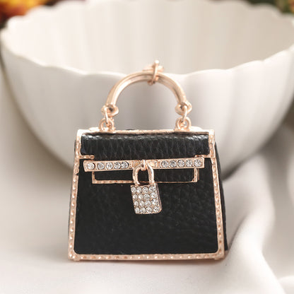 Inspired Mini Kelli Bag Charm Rhinestone Keychain
