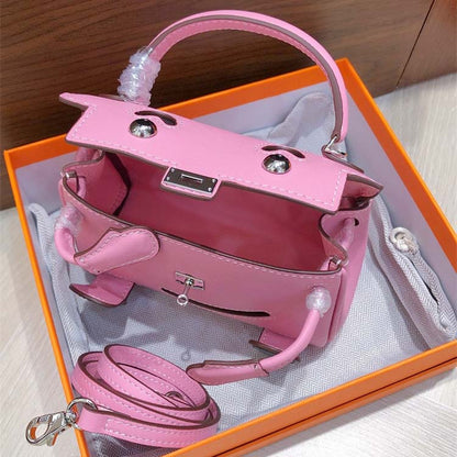 Genuine Leather Smile Inspired Kelli Doll Bag Mini Handbag