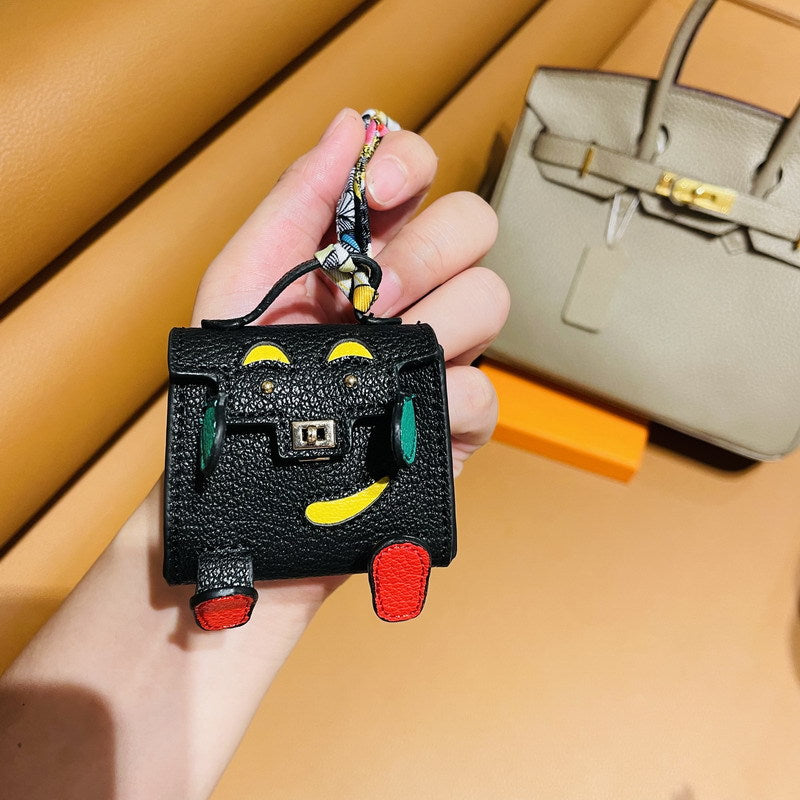 Micro Quelle Idole Bag Charm Vegan Leather Earphone Storage Bag for AirPods
