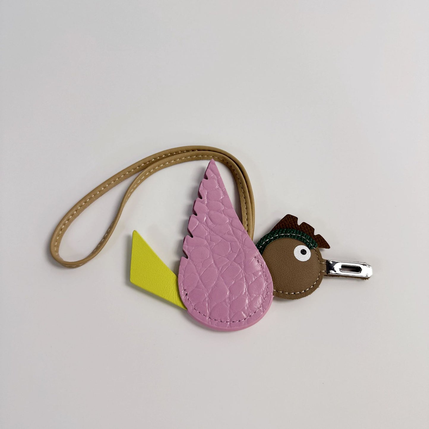 Top Grain Leather Birdy Bag Charm
