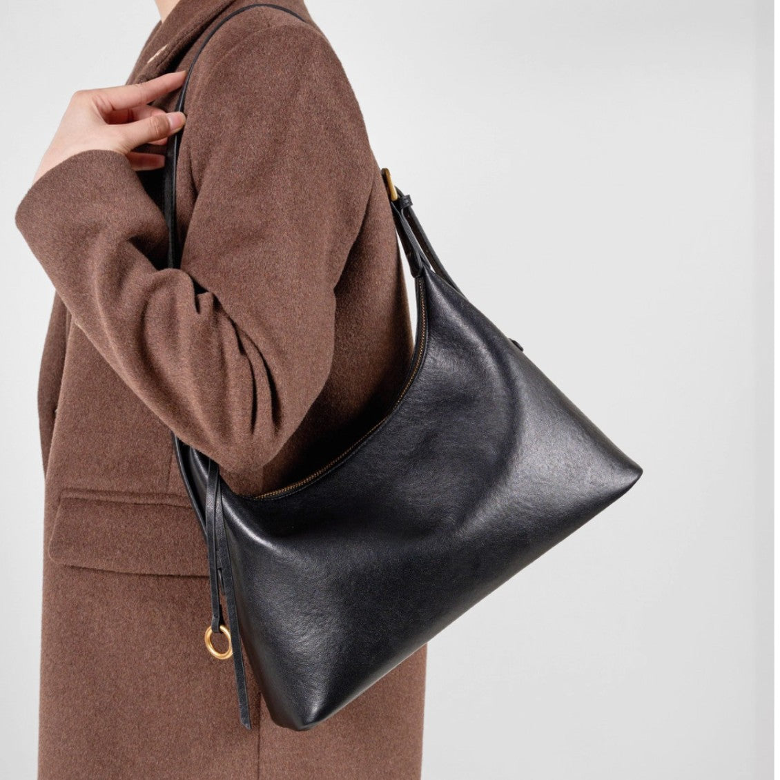 Minimalist Genuine Leather Backpack - Chic Laptop Commuter Bag