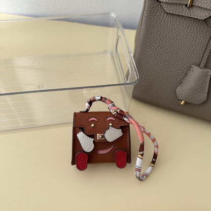 Micro Quelle Idole Bag Charm Vegan Leather Earphone Storage Bag for AirPods