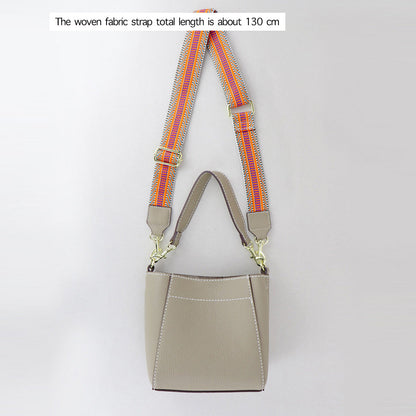 HANDSEWGIFT Women Bucket Bag Top Grain Leather DIY Kit