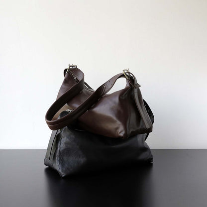 Vegetable Tanned Leather Hobo Bag