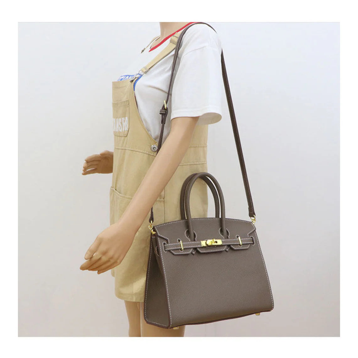 HANDSEWGIFT Top Grain Leather Sellier Platinum Bag DIY Kit