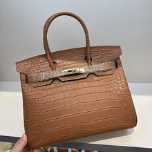 Load image into Gallery viewer, Inspired Berkin Bag Crocodile Pattern Leather Evercolor Handbags for Woman
