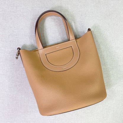 Soft Leather Pig Nose Bucket Bag Woman Tote Bag