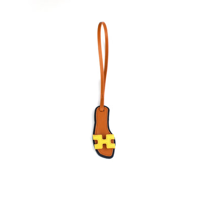 Inspired Sandal Slipper Bag Charm Vengan Leather Pendant
