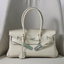 Load image into Gallery viewer, Genuine Leather Inspired Birkin 30 Bag Top Handle Bag Silver Hardware
