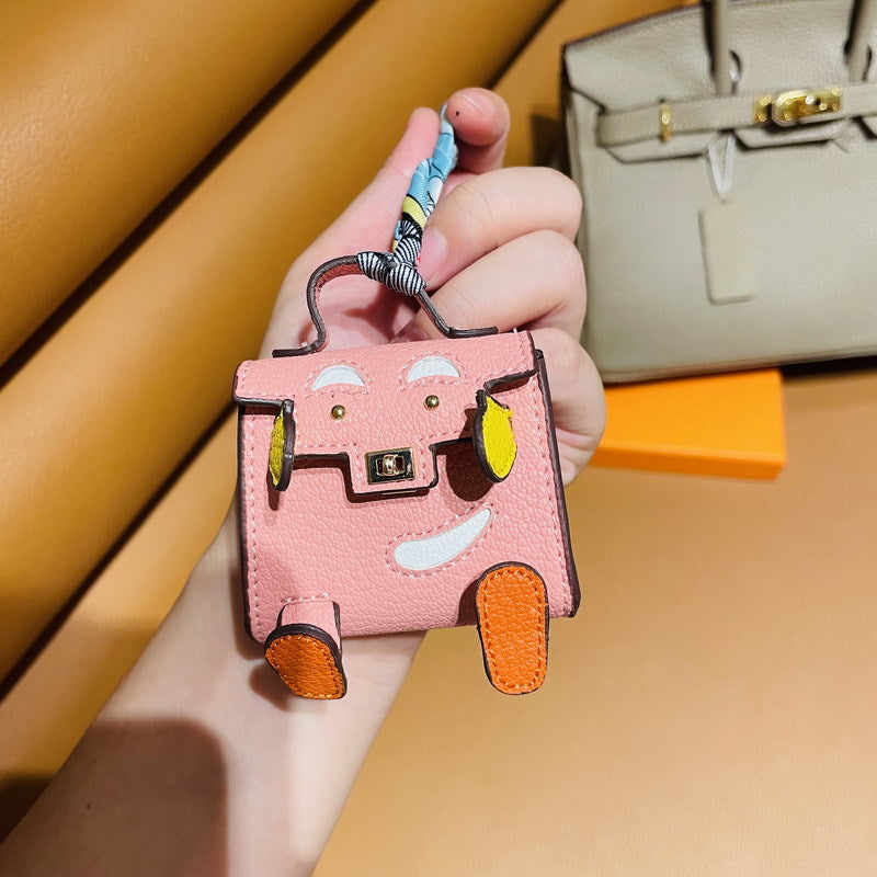 Micro Quelle Idole Bag Charm Vegan Leather Earphone Storage Bag for AirPods