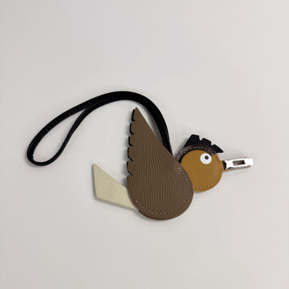 Top Grain Leather Birdy Bag Charm