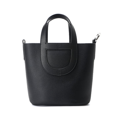 Top Grain Leather Pig Nose Mini Tote Bag Woman Bucket Bag