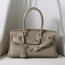 Load image into Gallery viewer, Genuine Leather Inspired Birkin 30 Bag Top Handle Bag Silver Hardware
