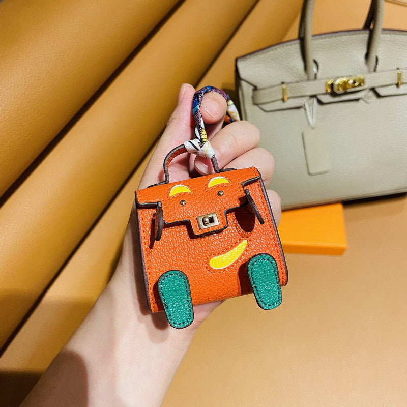 Micro Quelle Idole Bag Charm Vegan Leather Earphone Storage Bag for AirPods