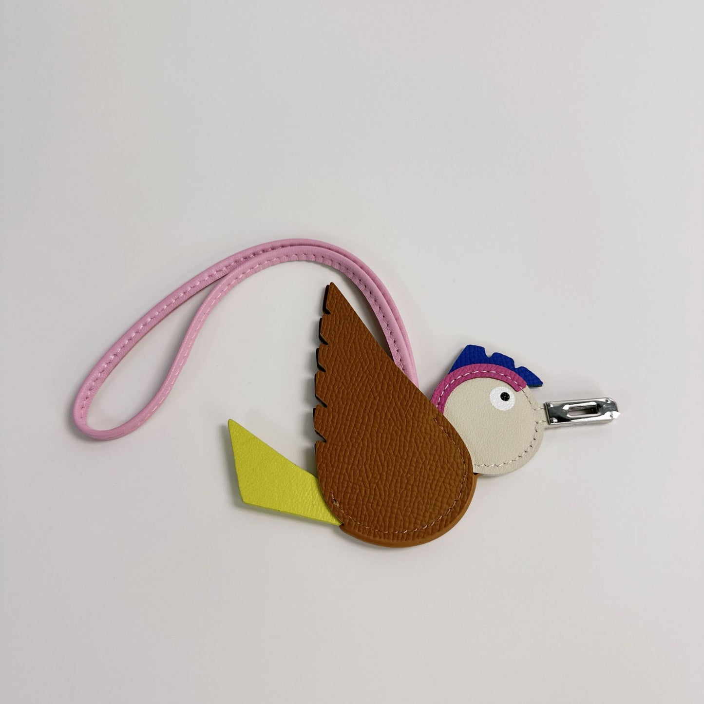 Top Grain Leather Birdy Bag Charm