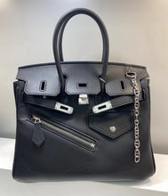 Load image into Gallery viewer, Limited Edition Rock Birkin 25 Silver Hardware Evercolor Unisex Bag
