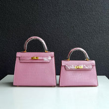 Load image into Gallery viewer, Crocodile Pattern Inspired Kelly Bag New Colors Handbags for Woman
