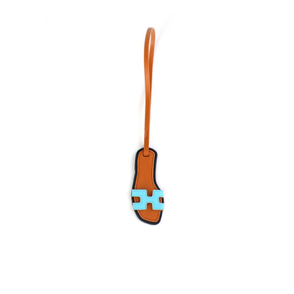 Inspired Sandal Slipper Bag Charm Vengan Leather Pendant