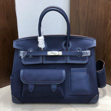 Load image into Gallery viewer, Inspired Limited Edition Berkin Cargo 35cm Canvas Swift Leather Handbags
