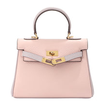 Load image into Gallery viewer, Inspired Mini Kelli Bag 20cm Bi Color Leather Purse Bag
