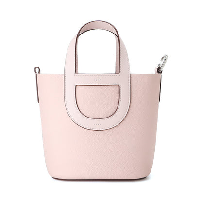 Top Grain Leather Pig Nose Mini Tote Bag Woman Bucket Bag