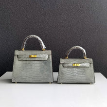 Load image into Gallery viewer, Crocodile Pattern Inspired Kelly Bag New Colors Handbags for Woman
