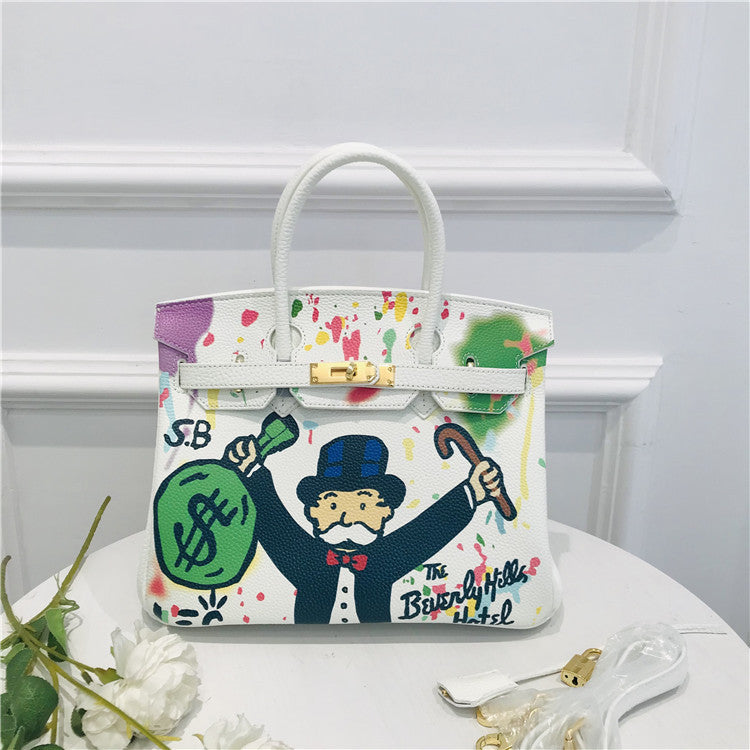 Limited Edition Berkin 30 Graffiti Painted Handbag | Automatic 20% OFF at Checkout