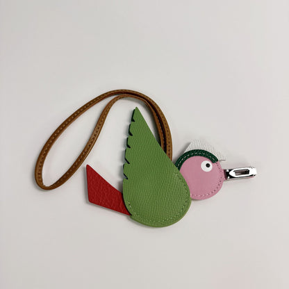 Top Grain Leather Birdy Bag Charm