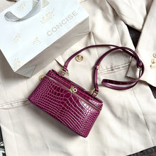 Load image into Gallery viewer, Crocodile Embossed Leather Inspired Extra Pocket Pouch LP19
