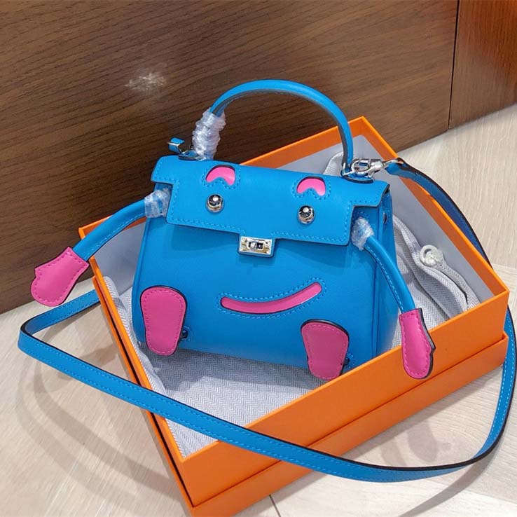Genuine Leather Smile Inspired Kelli Doll Bag Mini Handbag