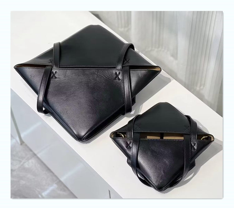 Top Grain Leather Inspired Puzzle Fold Tote Bag