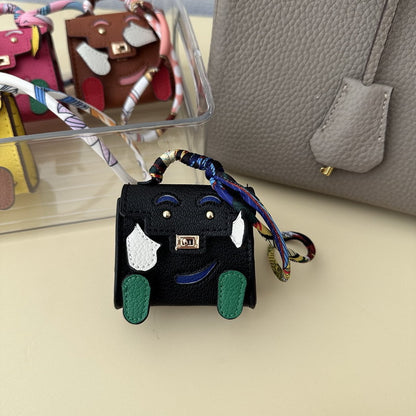 Micro Quelle Idole Bag Charm Vegan Leather Earphone Storage Bag for AirPods