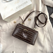 Load image into Gallery viewer, Crocodile Embossed Leather Inspired Extra Pocket Pouch LP19
