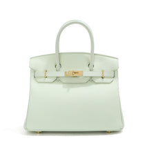 Load image into Gallery viewer, Top Grain Leather Inspired Birkin Handbag Golden Hardware
