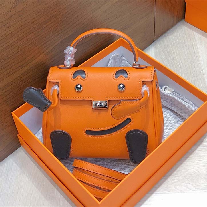 Genuine Leather Smile Inspired Kelli Doll Bag Mini Handbag